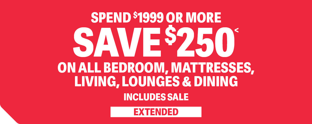 SPEND $1999 OR MORE SAVE $250