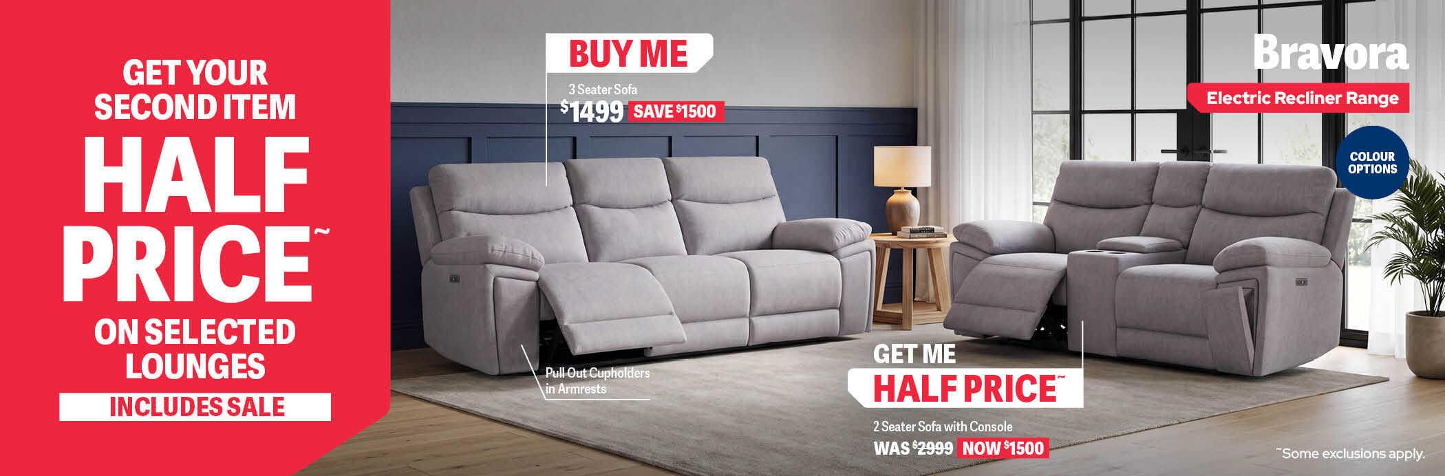 BUY ONE GET YOUR SECOND ITEM HALF PRICE