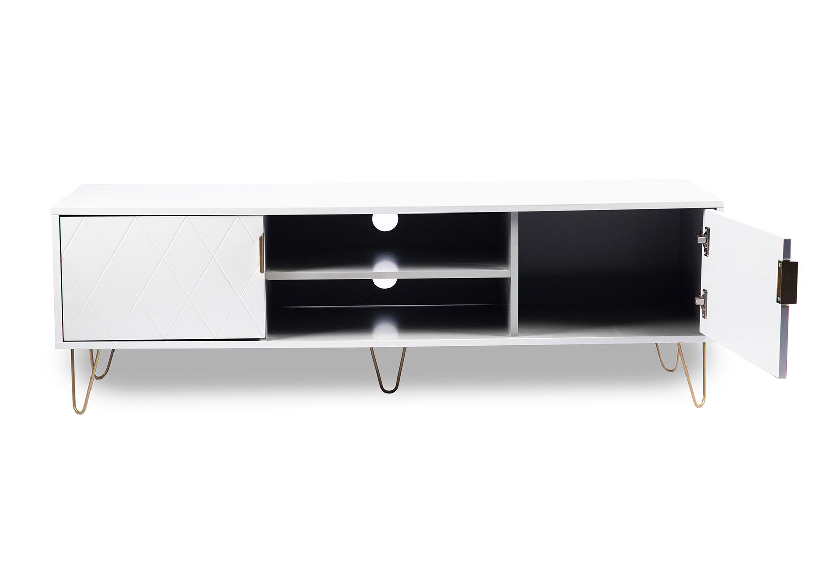 WHITE DORSEY White Entertainment Unit Amart Furniture