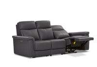 SERGIO LEATHER - 3 Seater with 2 Inbuilt Electric Recliners SERGIO LEATHER