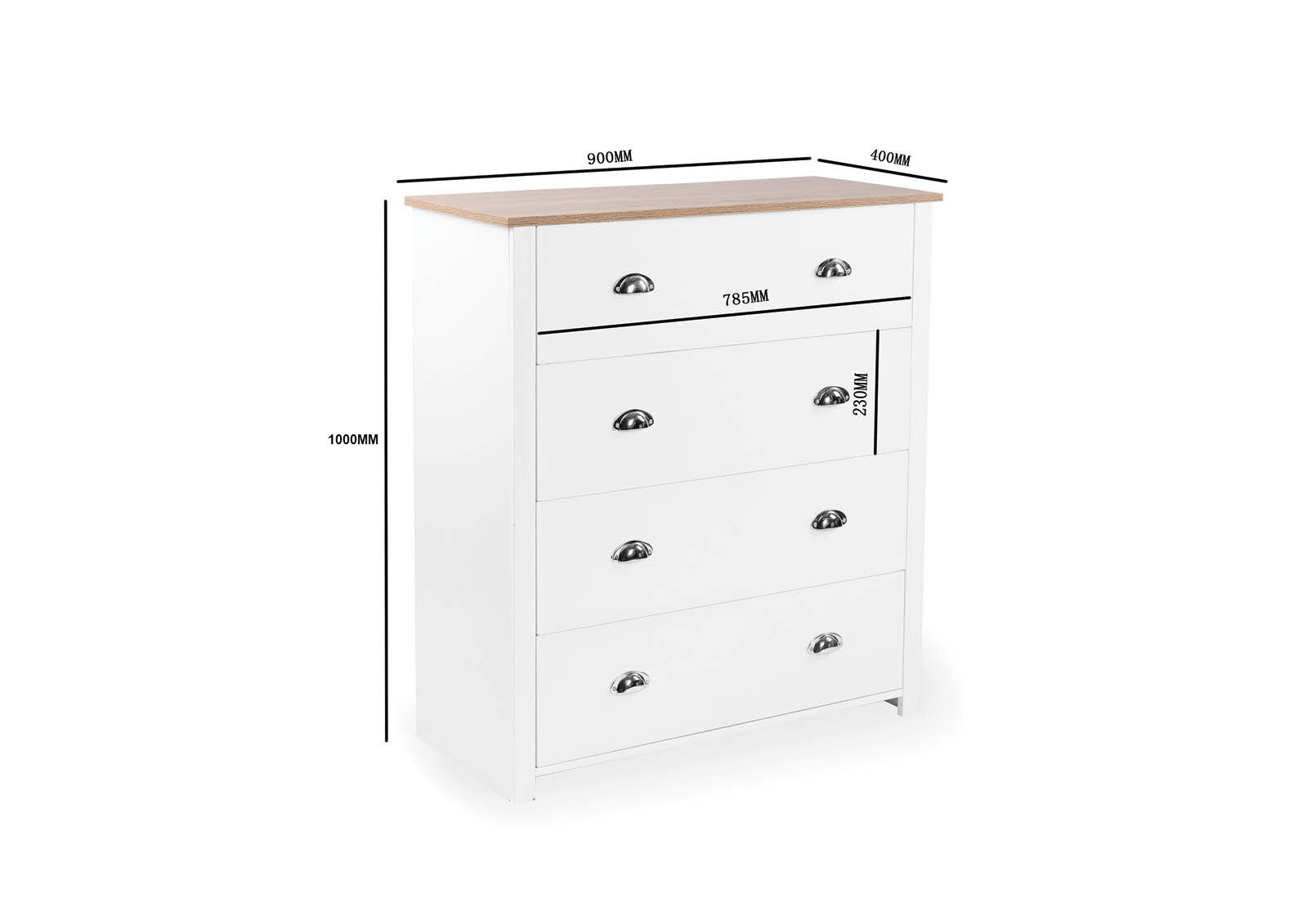 ADRIAN - 4 Drawer Tall Chest. ADRIAN