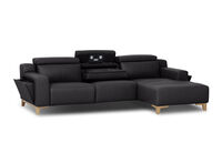 GAGE LEATHER - 3S with Inbuilt Electric Recliner and RHF Chaise GAGE LEATHER