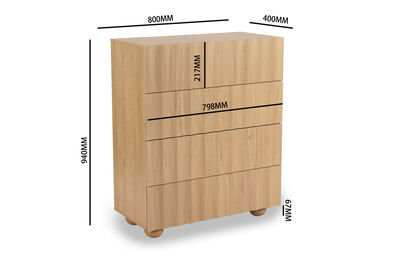 POWERS - 4 Drawer Tall Chest