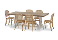 NORMANDY - 7 Piece Dining Suite with Toulouse Dining Chairs. NORMANDY