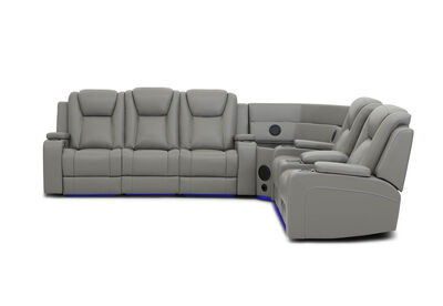 SENTINAL MK2 LEATHER - 5 Piece Corner with RHF Console