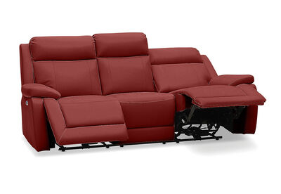 SAN MARCO - Leather 3 Seater Recliner Lounge