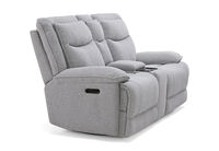 HARLINGEN FABRIC - 2 Seater Eectric Recliners with Console HARLINGEN FABRIC