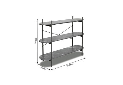 ELGIN - 3 Tier Wide Bookcase