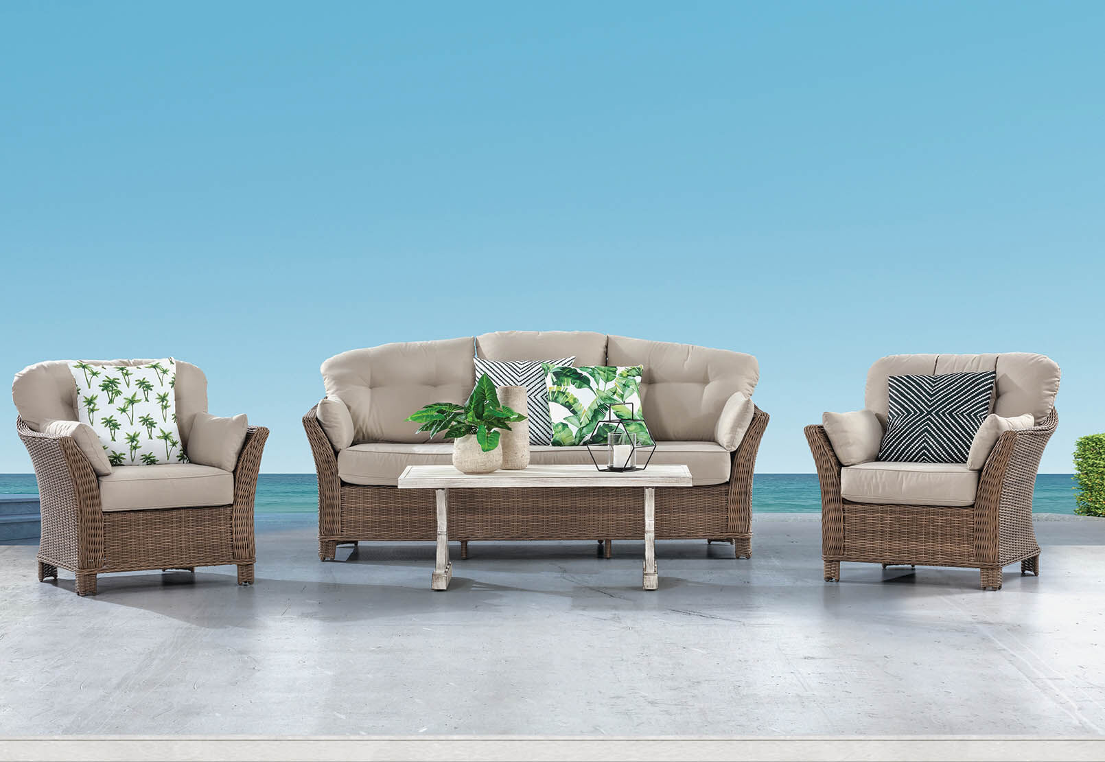 Miami 4 Piece Outdoor Lounge Setting Amart Furniture