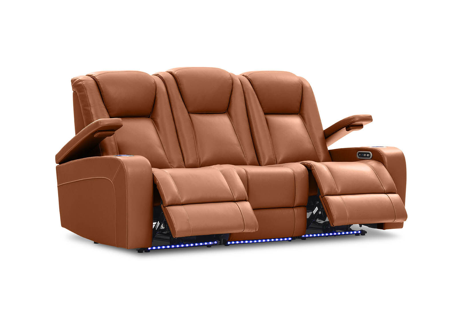 SENTINAL MK2 LEATHER - 3 Seater with 2 Electric Recliners SENTINAL MK2 LEATHER