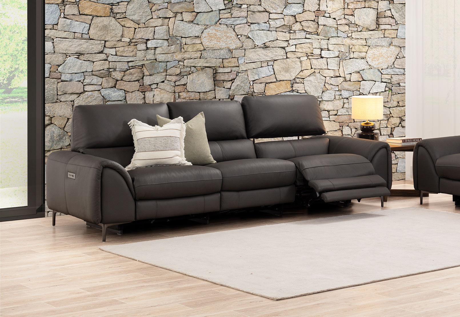 DOMINICO LEATHER - 3 Seater Electric Recliners DOMINICO LEATHER