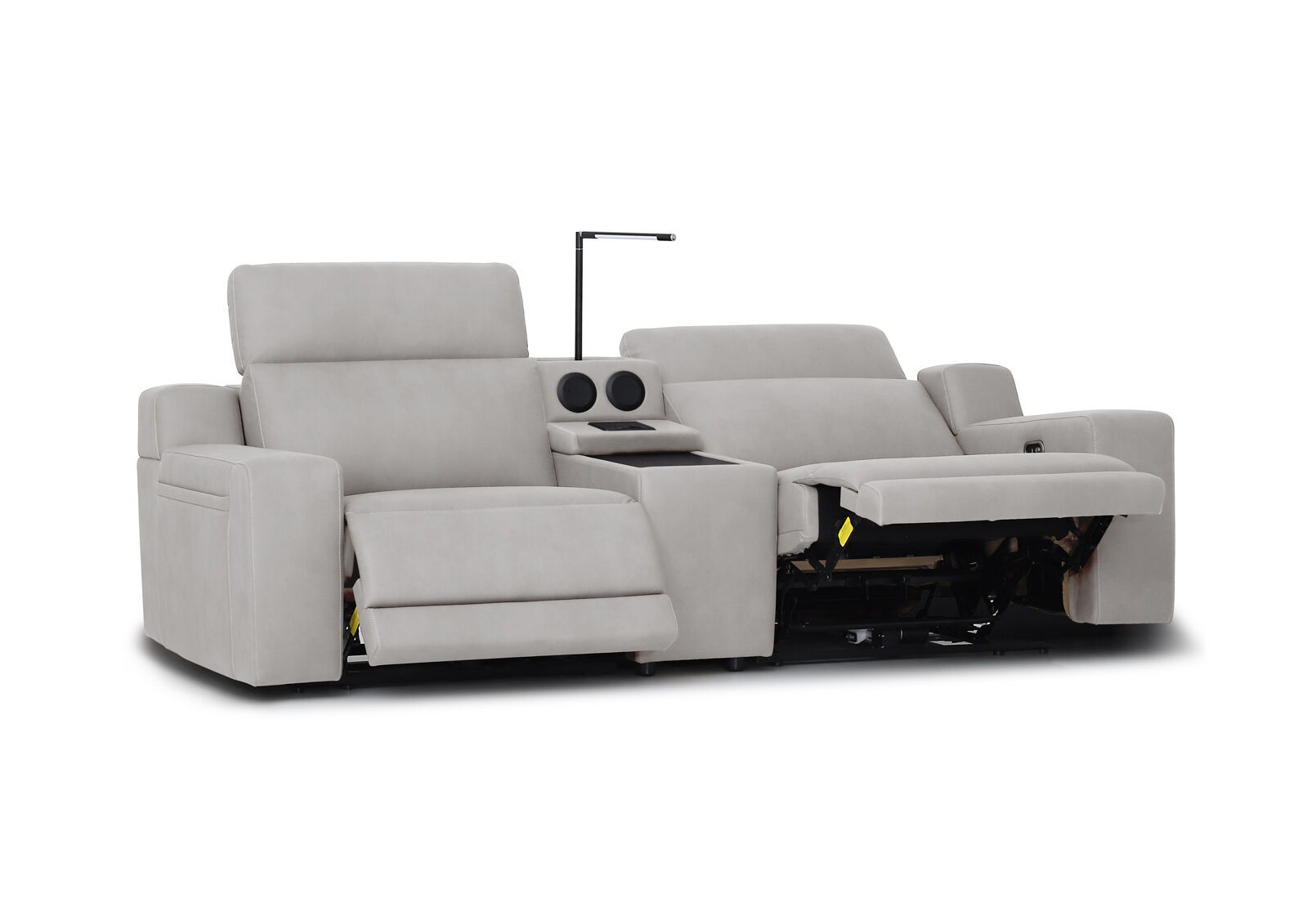 VANTRO FABRIC - 2 Seater Sofa with Inbuilt Electric Recliners and Speaker Console VANTRO FABRIC