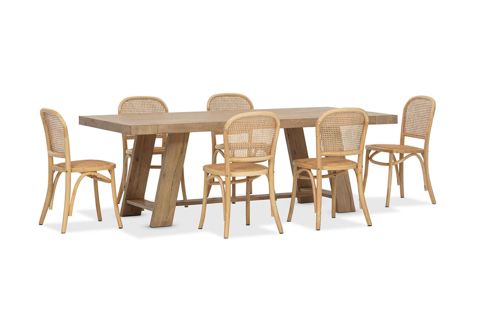 MALIK - 7 Piece Dining Suite with Toulouse Dining Chairs MALIK