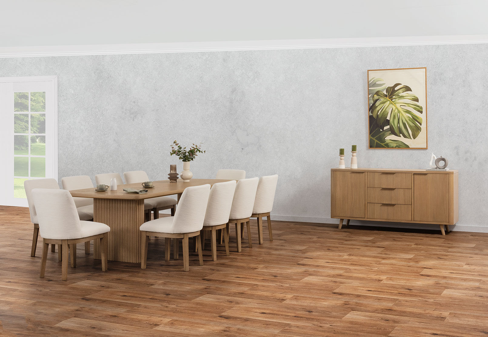 MIRAN - 11 Piece 2400 Dining Suite with Cora Dining Chairs. MIRAN