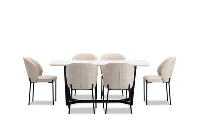 PREEDA - 7 Piece Suite with Fidel Dining Chairs.