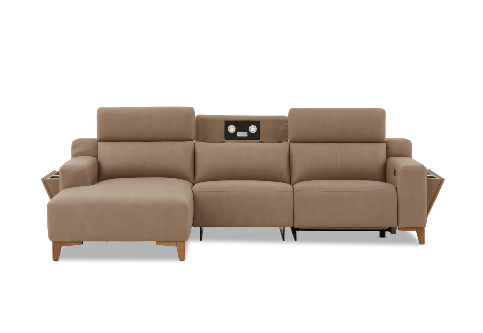 GAGE FABRIC - 3 Seater Sofa with Electric Recliner & LHF Chaise GAGE FABRIC
