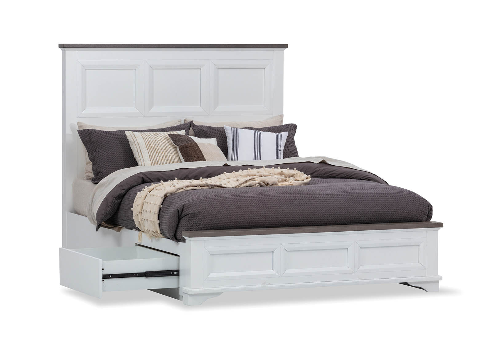 WHITE MARSEILLE MK2 Queen Bed