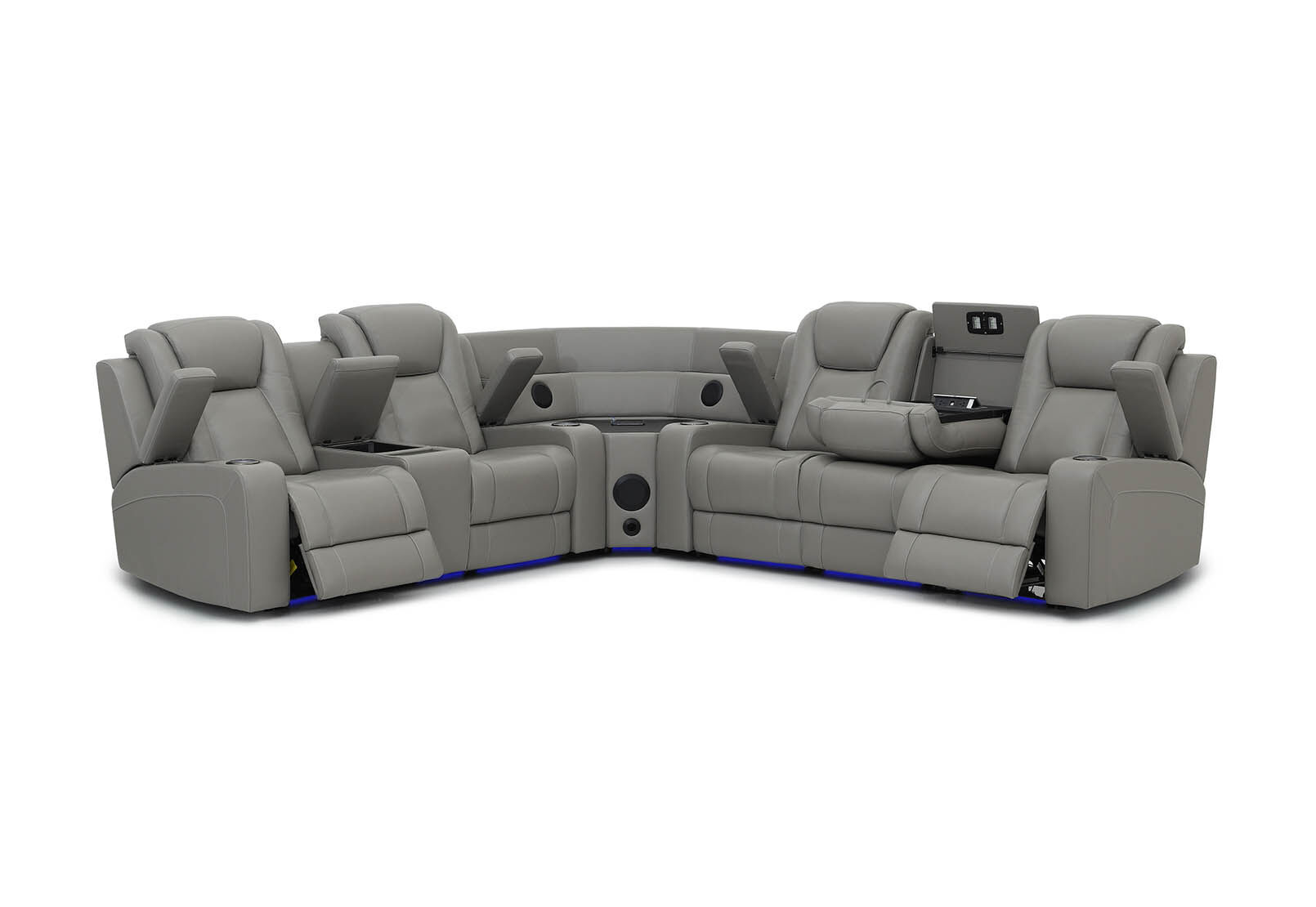 SENTINAL MK2 LEATHER - 5 Piece Corner with LHF Console SENTINAL MK2 LEATHER