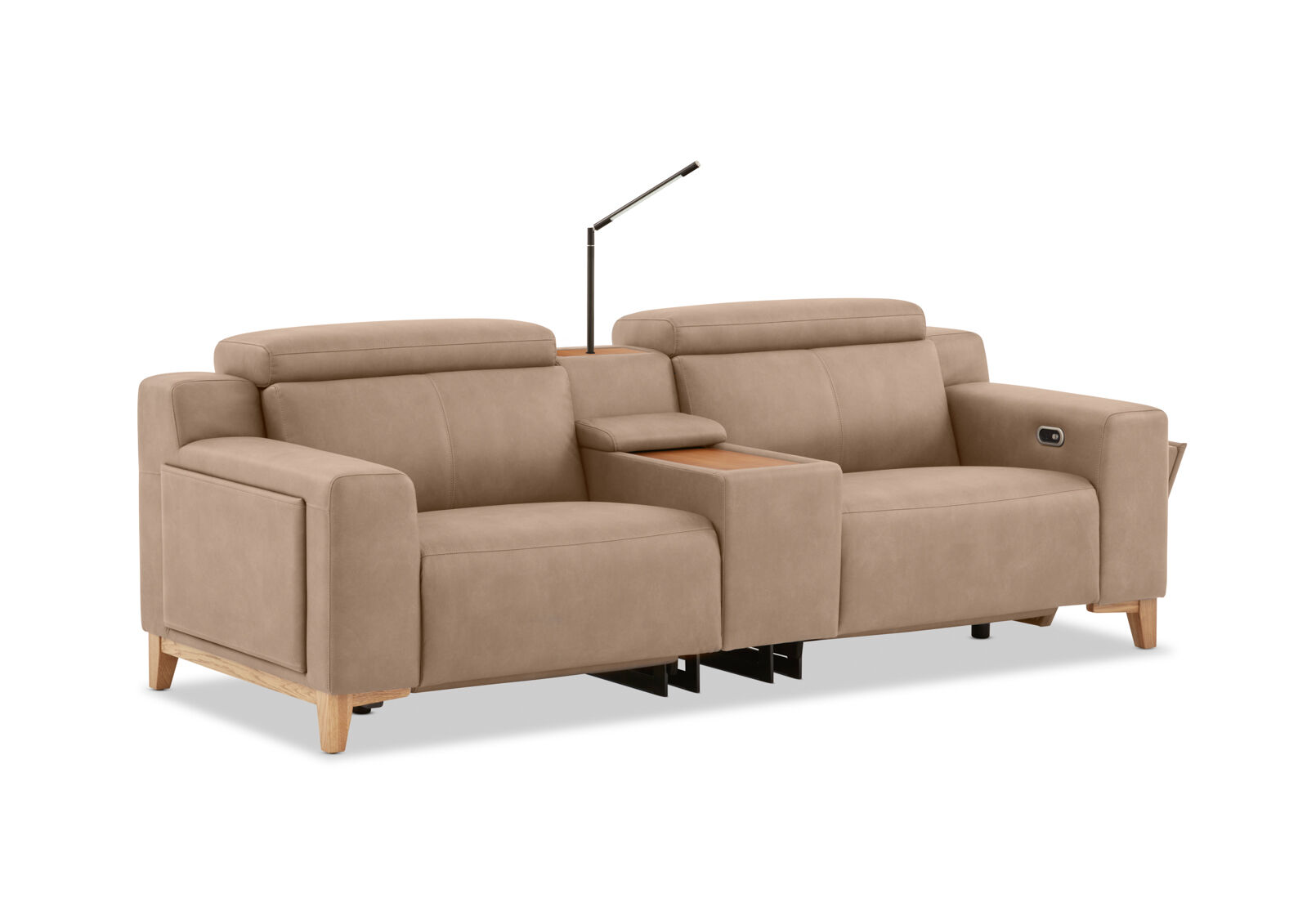 GAGE FABRIC - 2 Seater with Electric Recliners & Console GAGE FABRIC