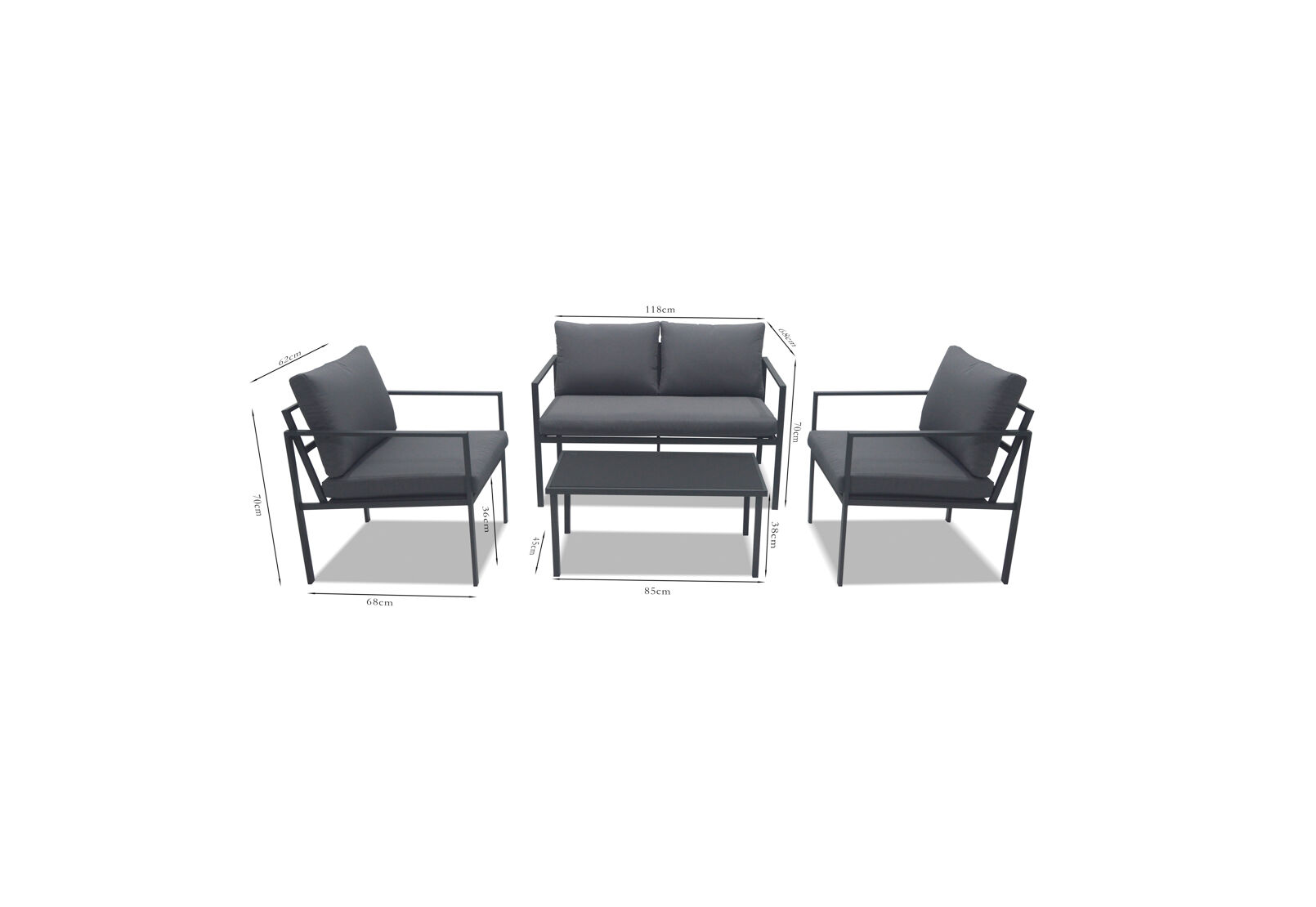 RICCIO - 4 Piece Outdoor Lounge RICCIO