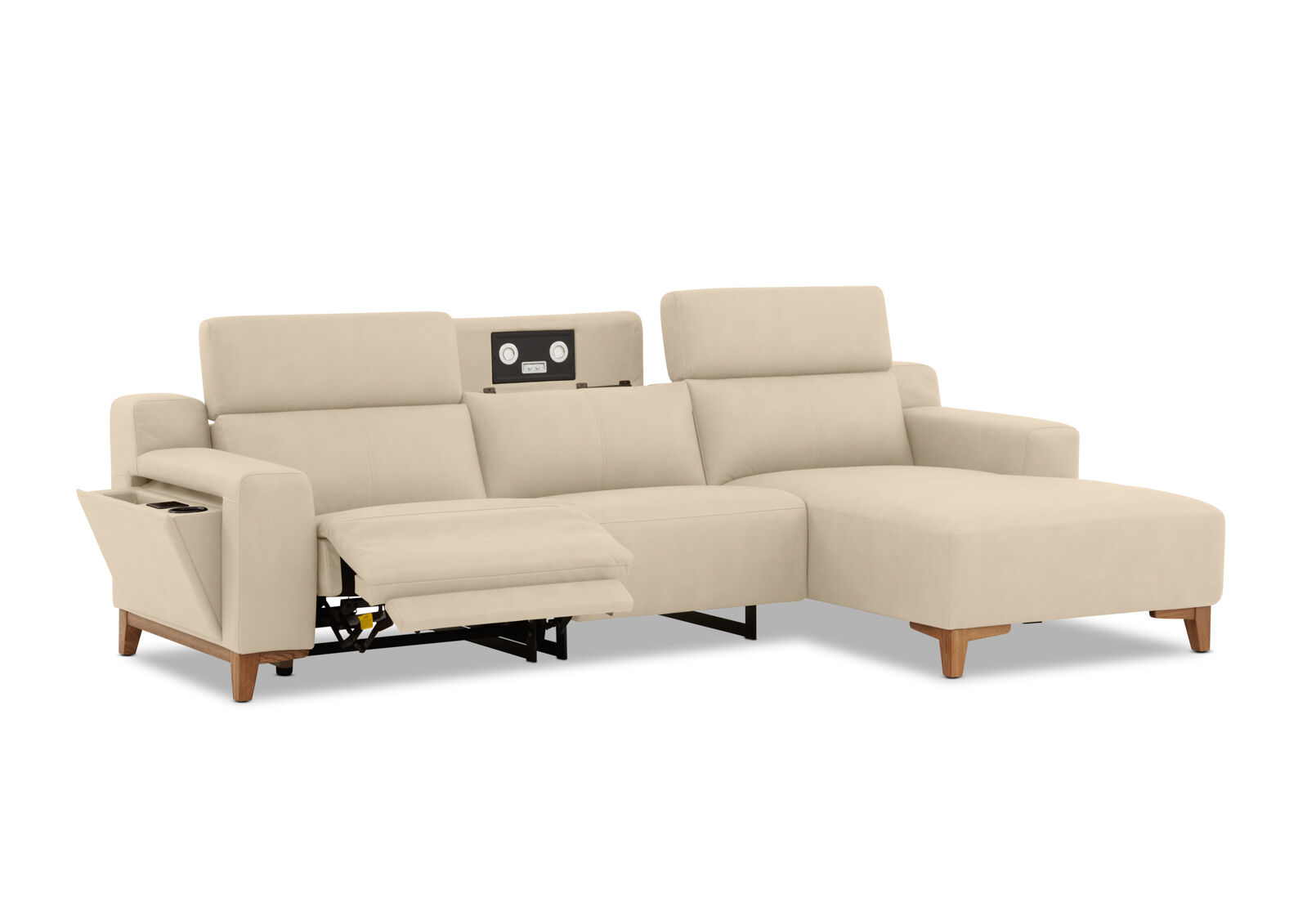 GAGE FABRIC - 3 Seater Sofa with Electric Recliner & RHF Chaise GAGE FABRIC