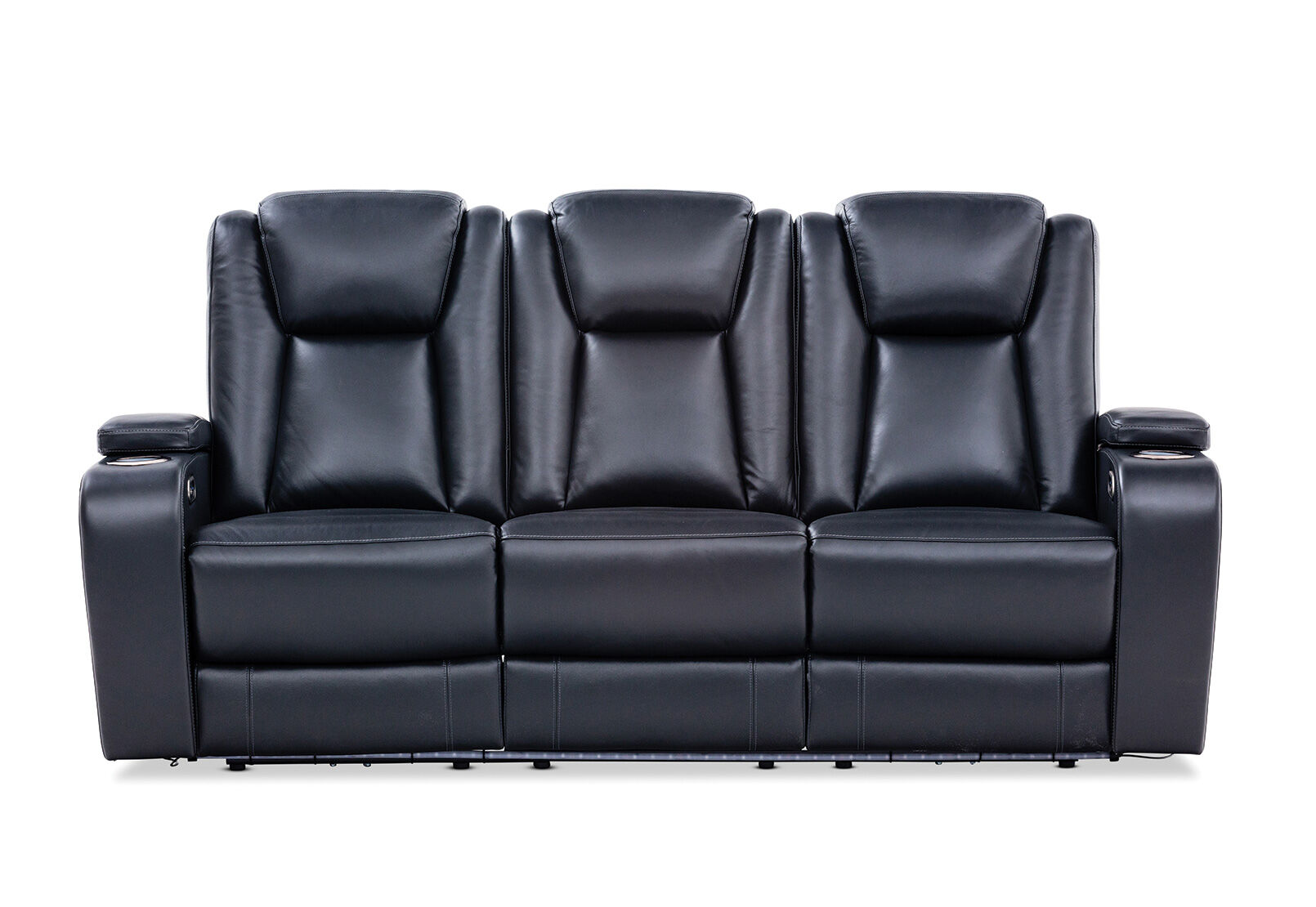VULCAN - Leather 3 Seat Sofa with 2 Inbuilt Electric Recliners VULCAN