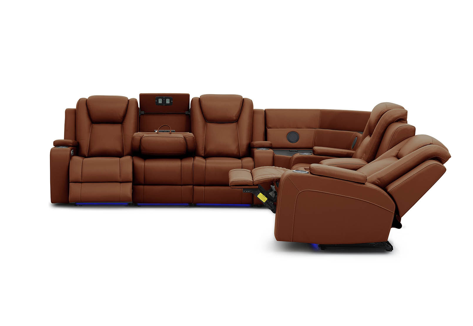 SENTINAL MK2 LEATHER - 5 Piece Corner with RHF Console SENTINAL MK2 LEATHER