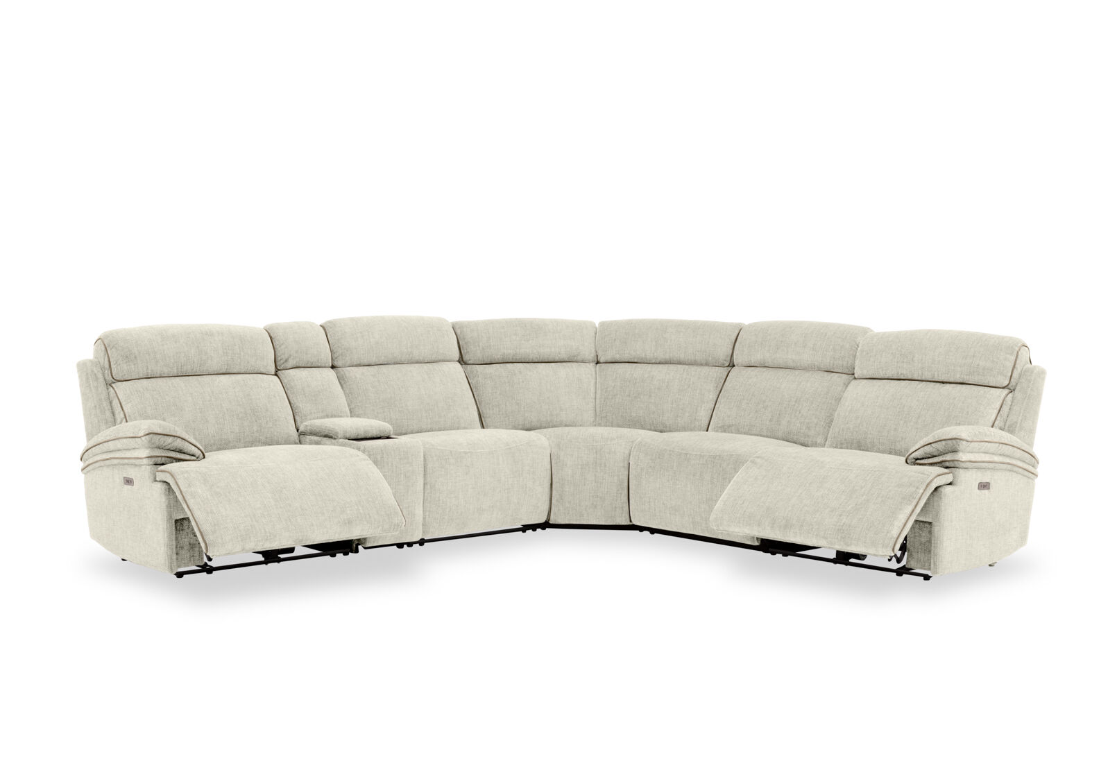 SEYMOUR FABRIC - 5 Seater Corner Lounge with LHF Console SEYMOUR FABRIC