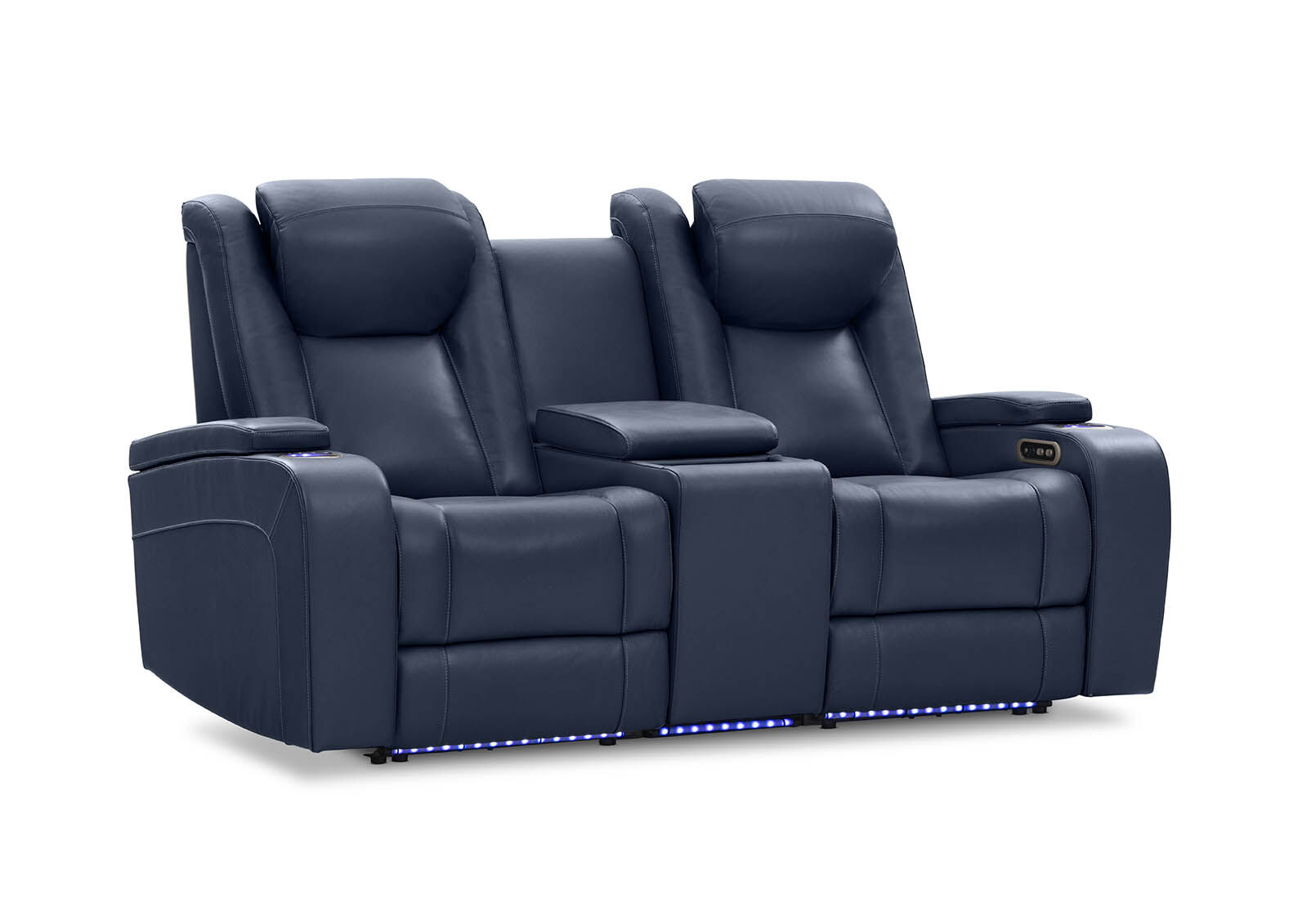 SENTINAL MK2 LEATHER - 2 Seater with 2 Electric Recliners and Console SENTINAL MK2 LEATHER
