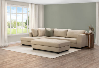 HAYWOOD - LHF Corner Lounge with Ottoman