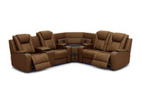 SENTINAL MK2 LEATHER - 4 Piece Corner with LHF Console SENTINAL MK2 LEATHER