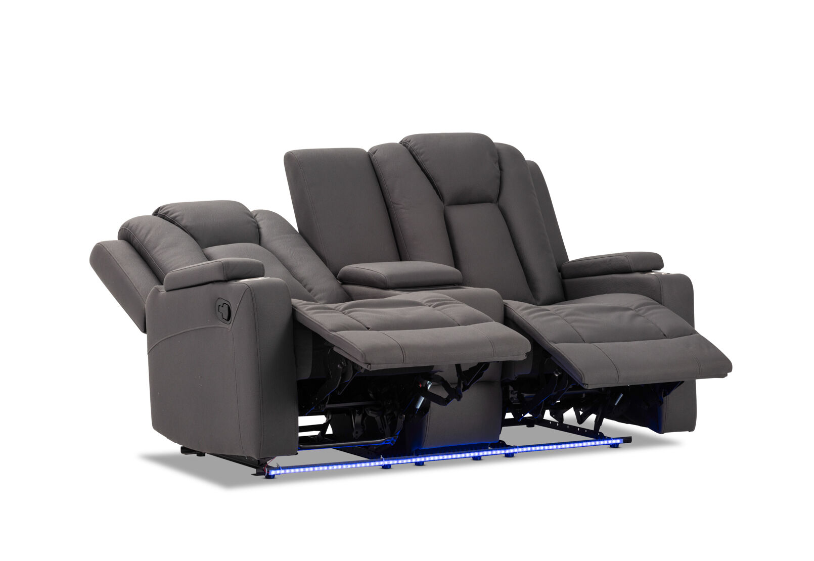 TRAVIS FABRIC - 2 Seater with Recliners and Console TRAVIS FABRIC