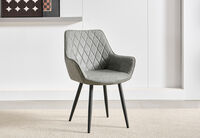 DORELLA - Set of 2 Grey Dining Chairs DORELLA
