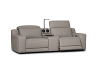 VANTRO LEATHER - 2 Seater Sofa with 2 Inbuilt Electric Recliners and Speaker Console VANTRO LEATHER