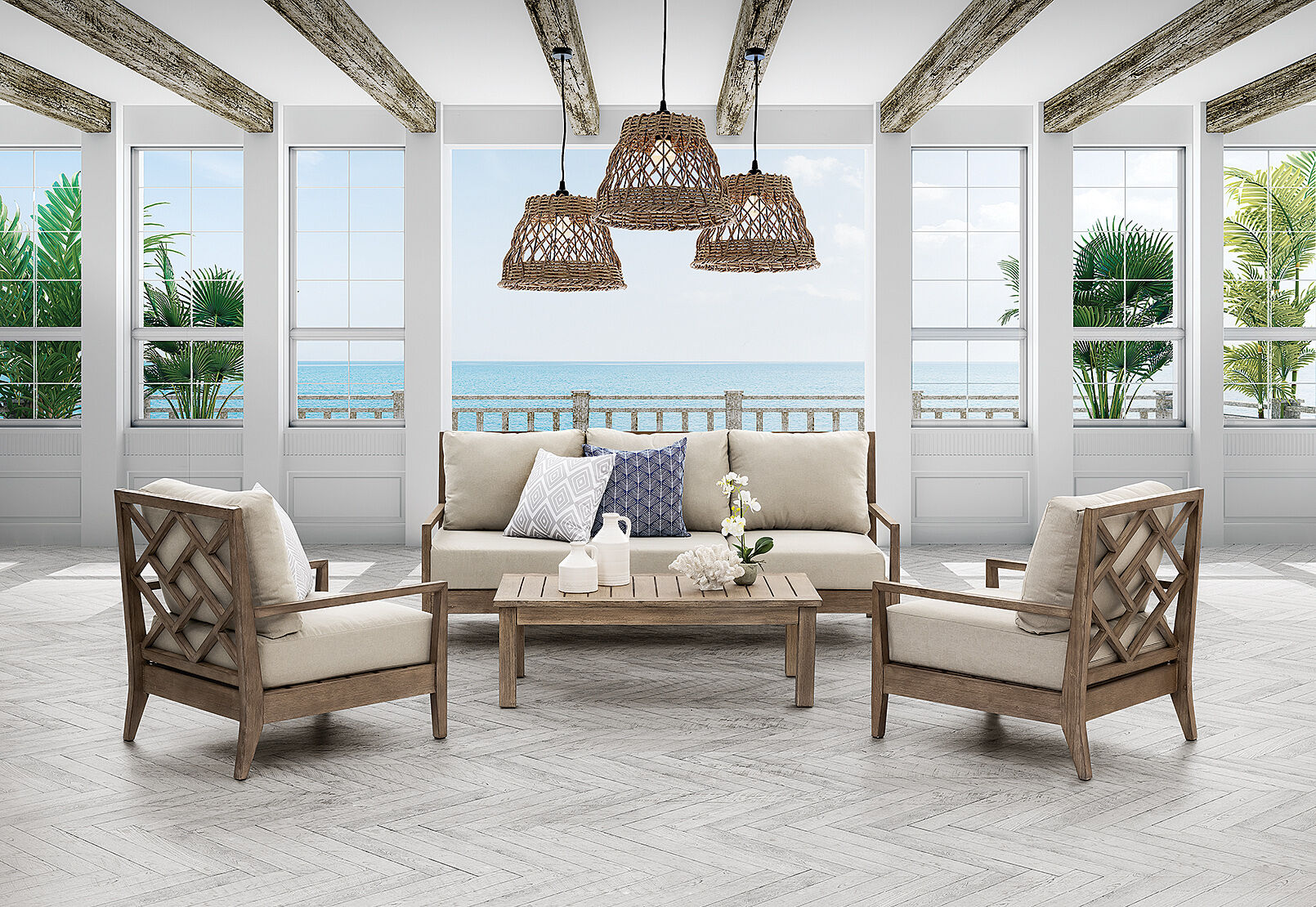 Lillian 4 Piece Outdoor Lounge Setting Amart Furniture