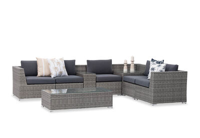 BEAUMONTE - 8 Piece Outdoor Modular Lounge Setting