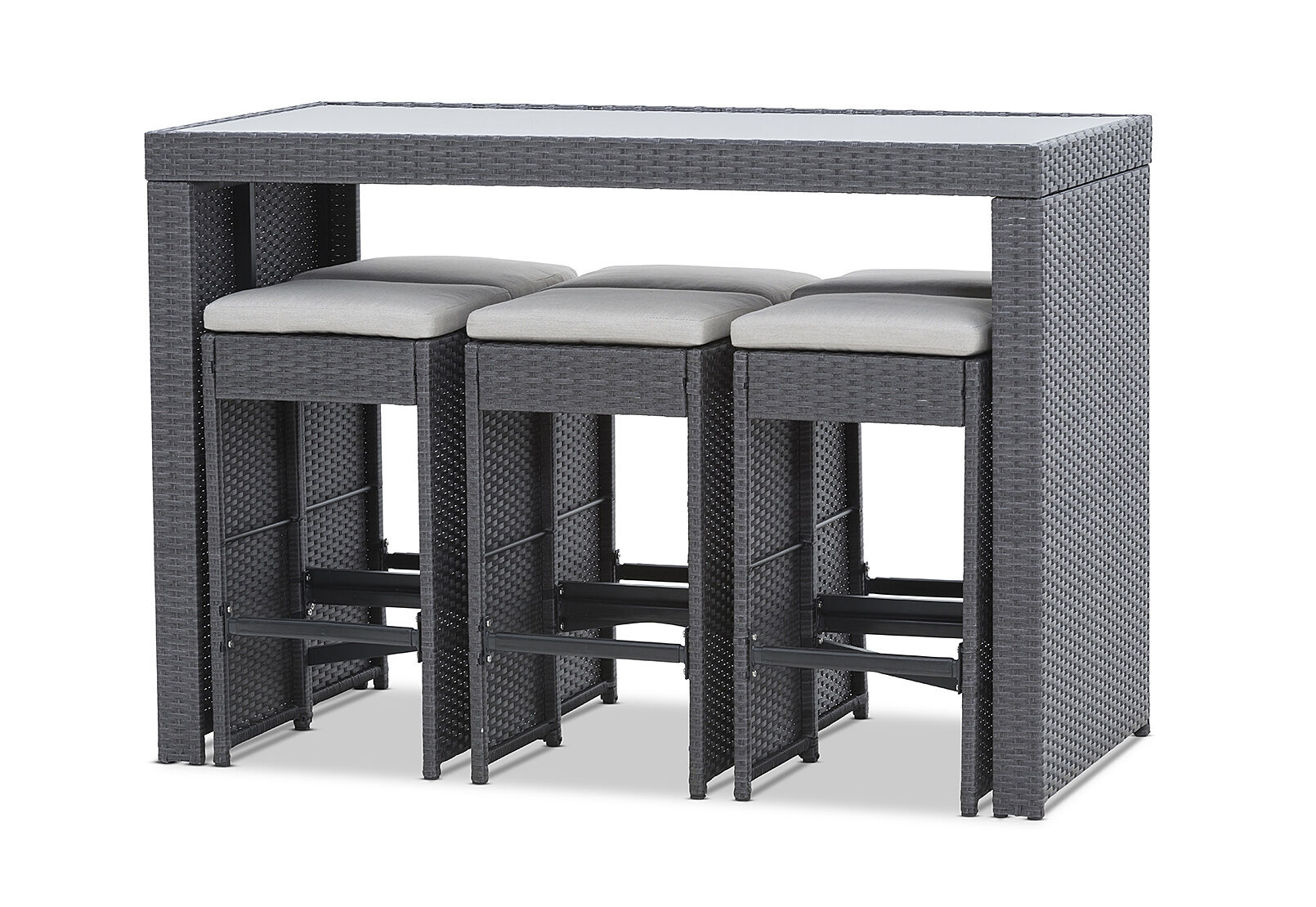 RIMINI - 7 Piece Outdoor Bar Setting RIMINI