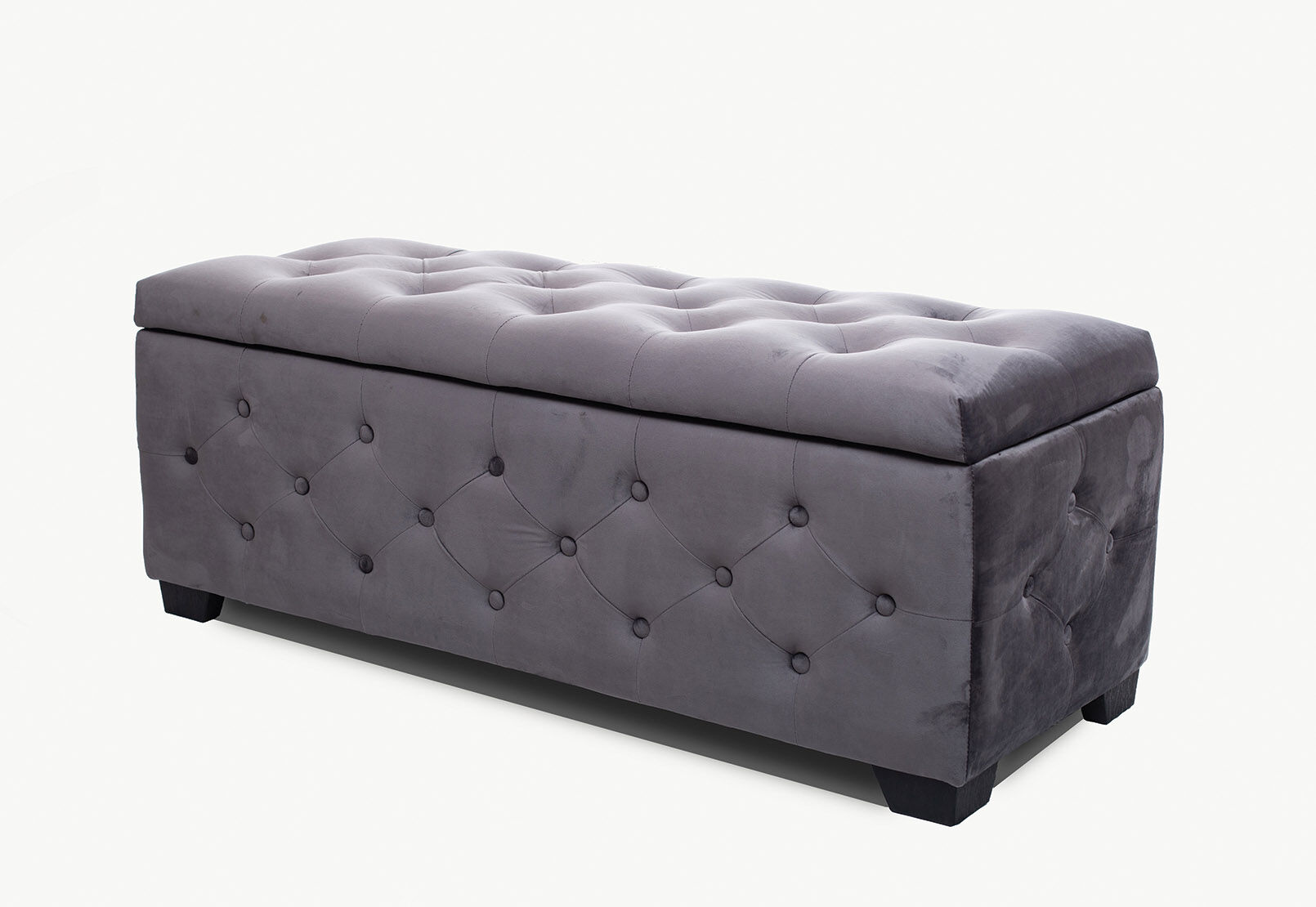 Dark grey deals storage bench