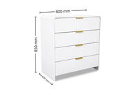 CARRARA - 4 Drawer Tall Chest CARRARA