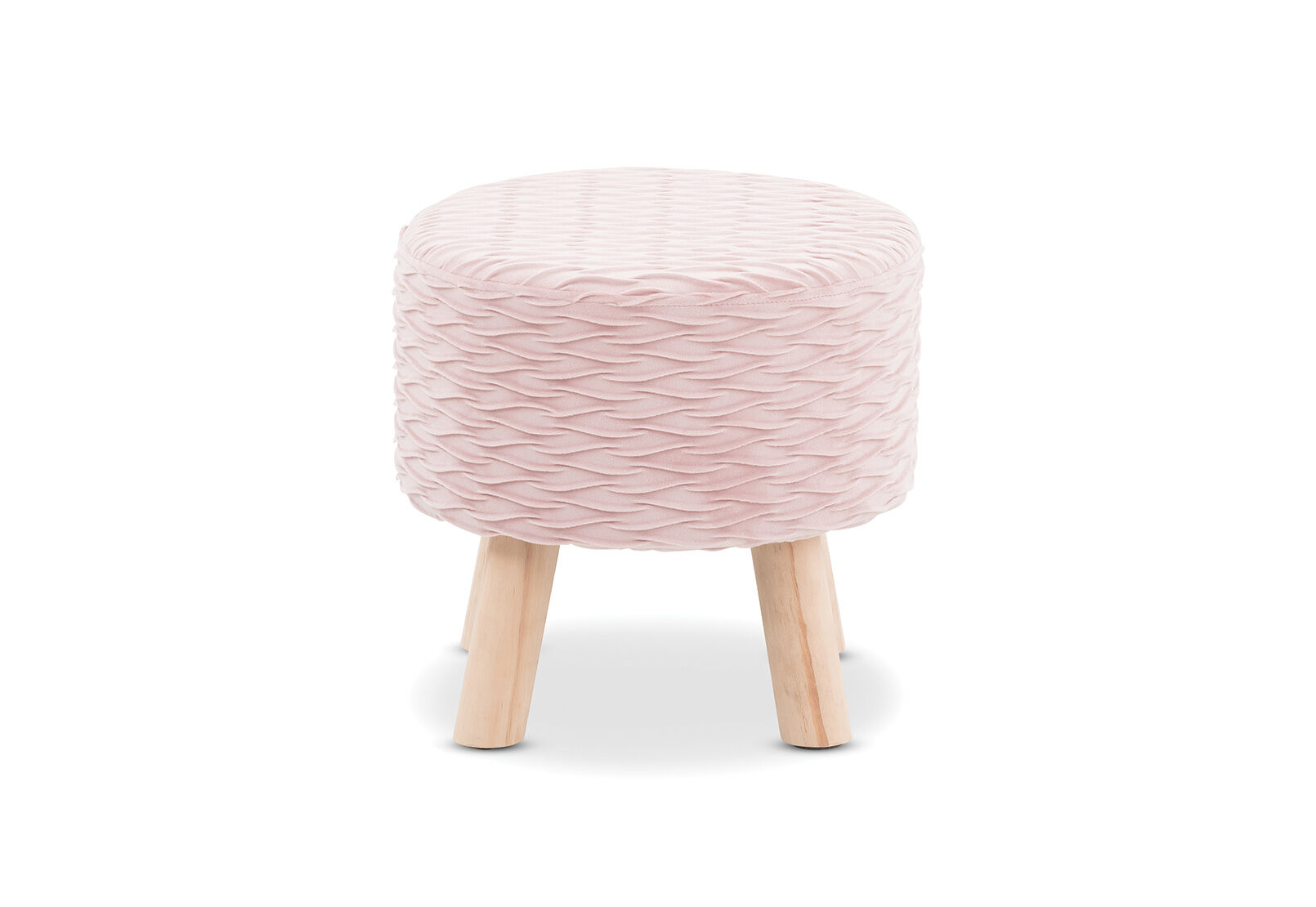 PINK TUFTED YOSHI Fabric Stool