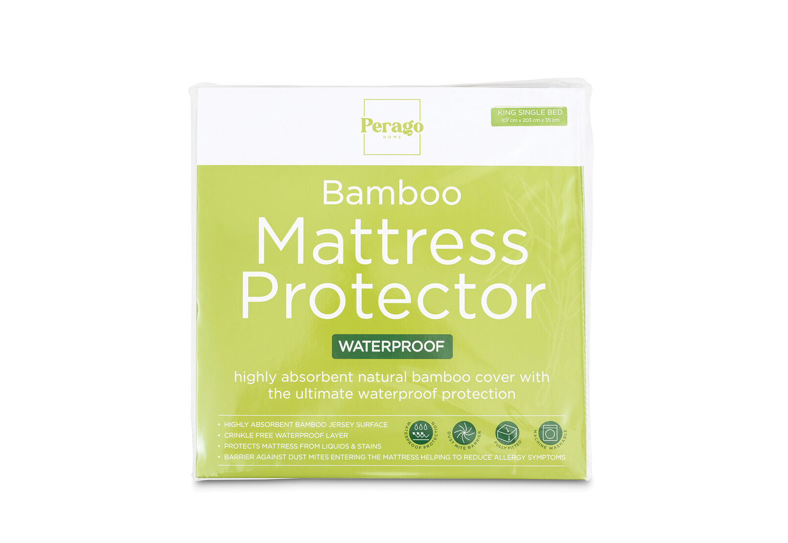 WHITE DOUBLE MATTRESS PROTECTOR Bamboo Mattress Protector