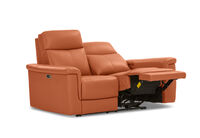SERGIO LEATHER - 2 Seater with Electric Recliners SERGIO LEATHER