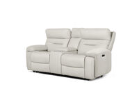 HOLLYWOOD LEATHER - 2 Seater with Electric Recliners & Console HOLLYWOOD LEATHER