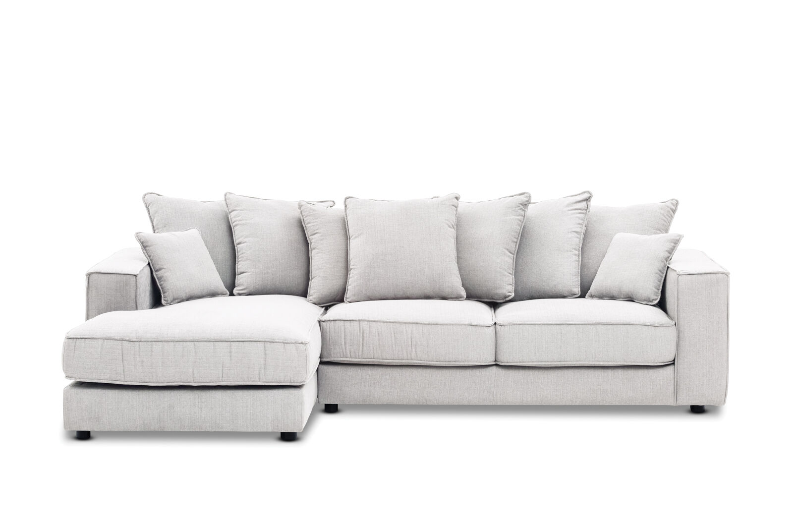 BEIGE AIMEE Fabric 3 Seat LHF Chaise