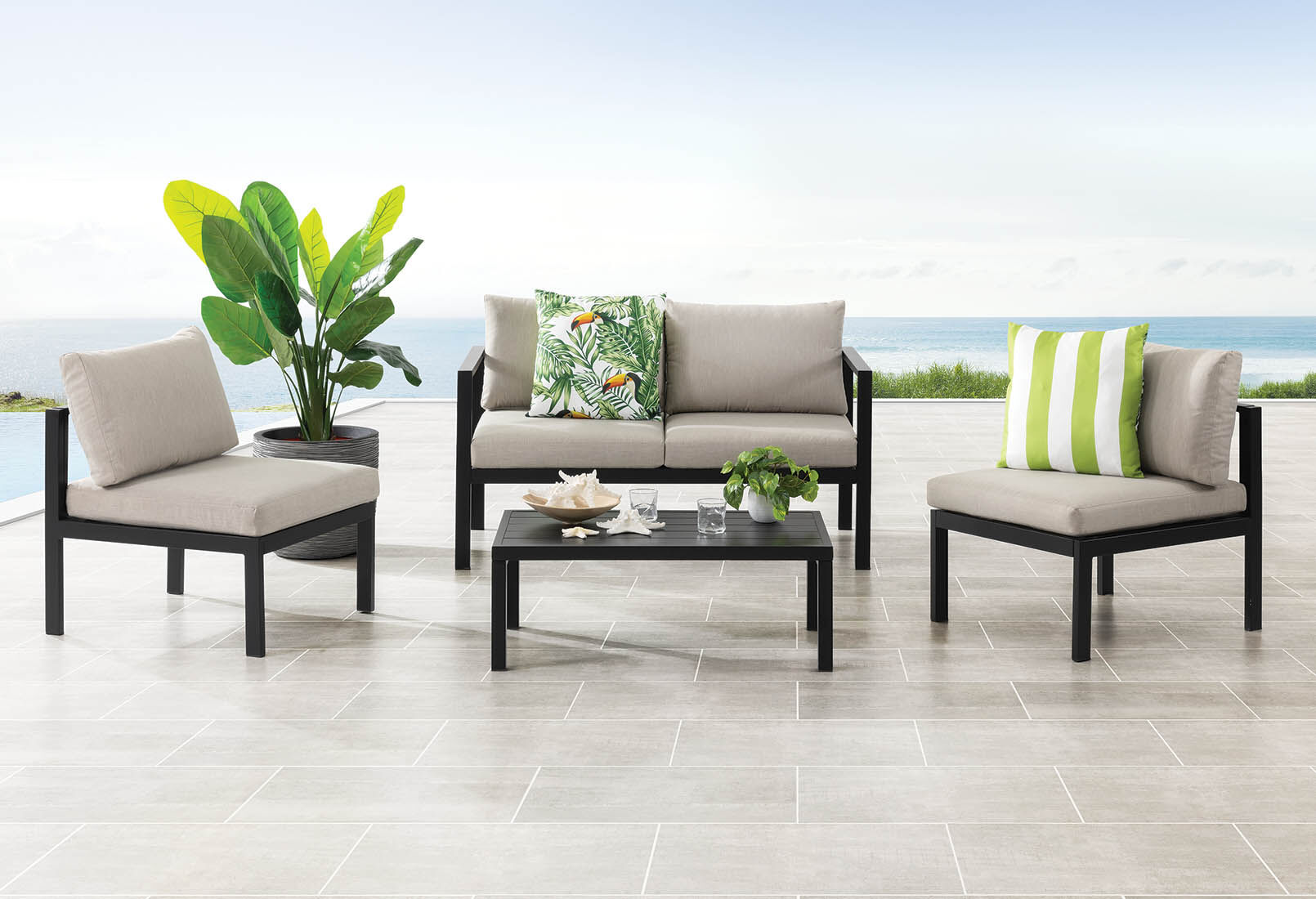 RIVADAVIA - 4 Piece Outdoor Lounge Setting RIVADAVIA