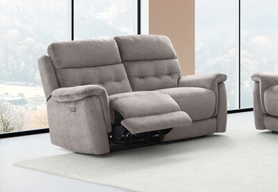 OBERTO FABRIC - 2 Seater with Electric Recliners