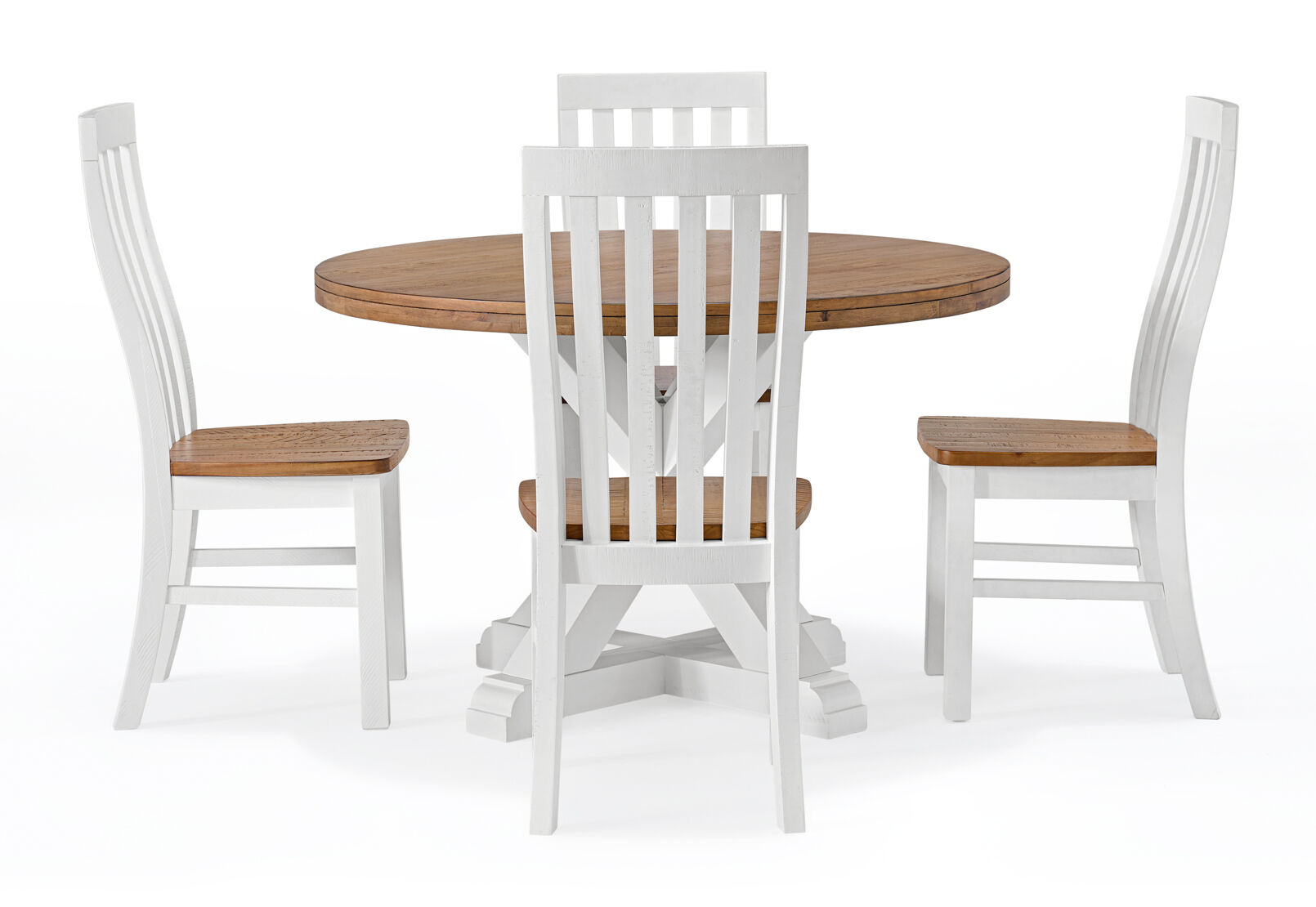 CHARLSBOURG - 5 Piece 1200 Round Dining Suite CHARLSBOURG