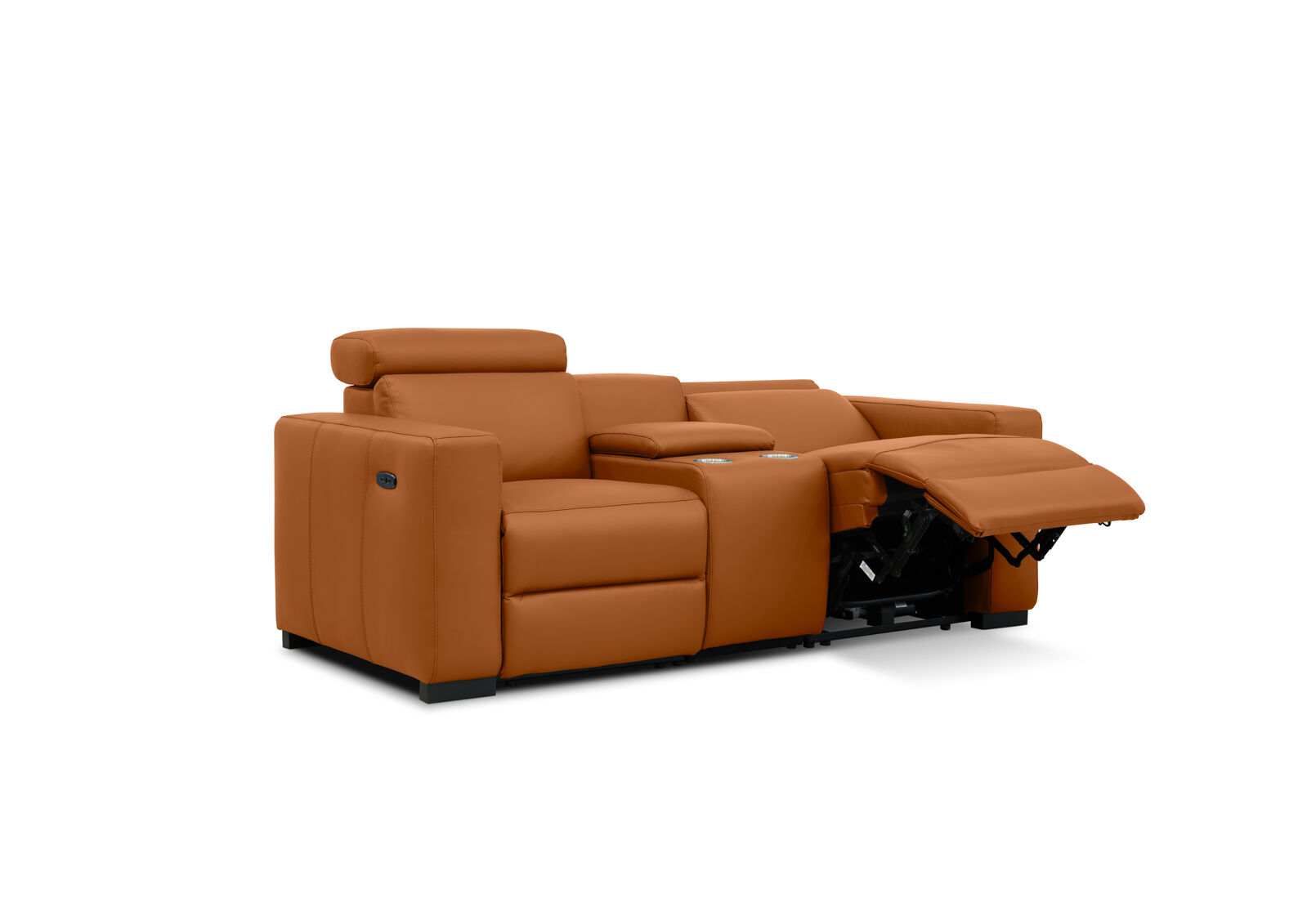 DAMIAN LEATHER - 2 Seater Sofa with inbuilt Electric Recliners DAMIAN LEATHER