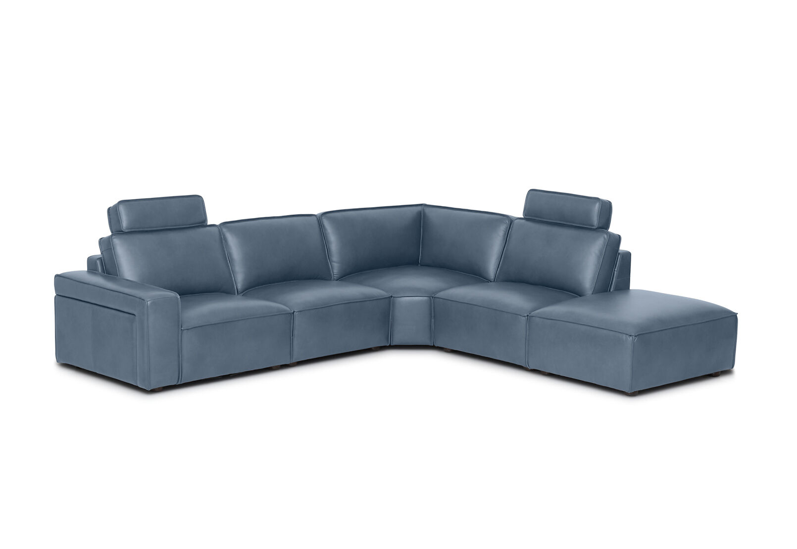 BARTELLE LEATHER - 5 Piece RHF Corner Chaise. BARTELLE LEATHER