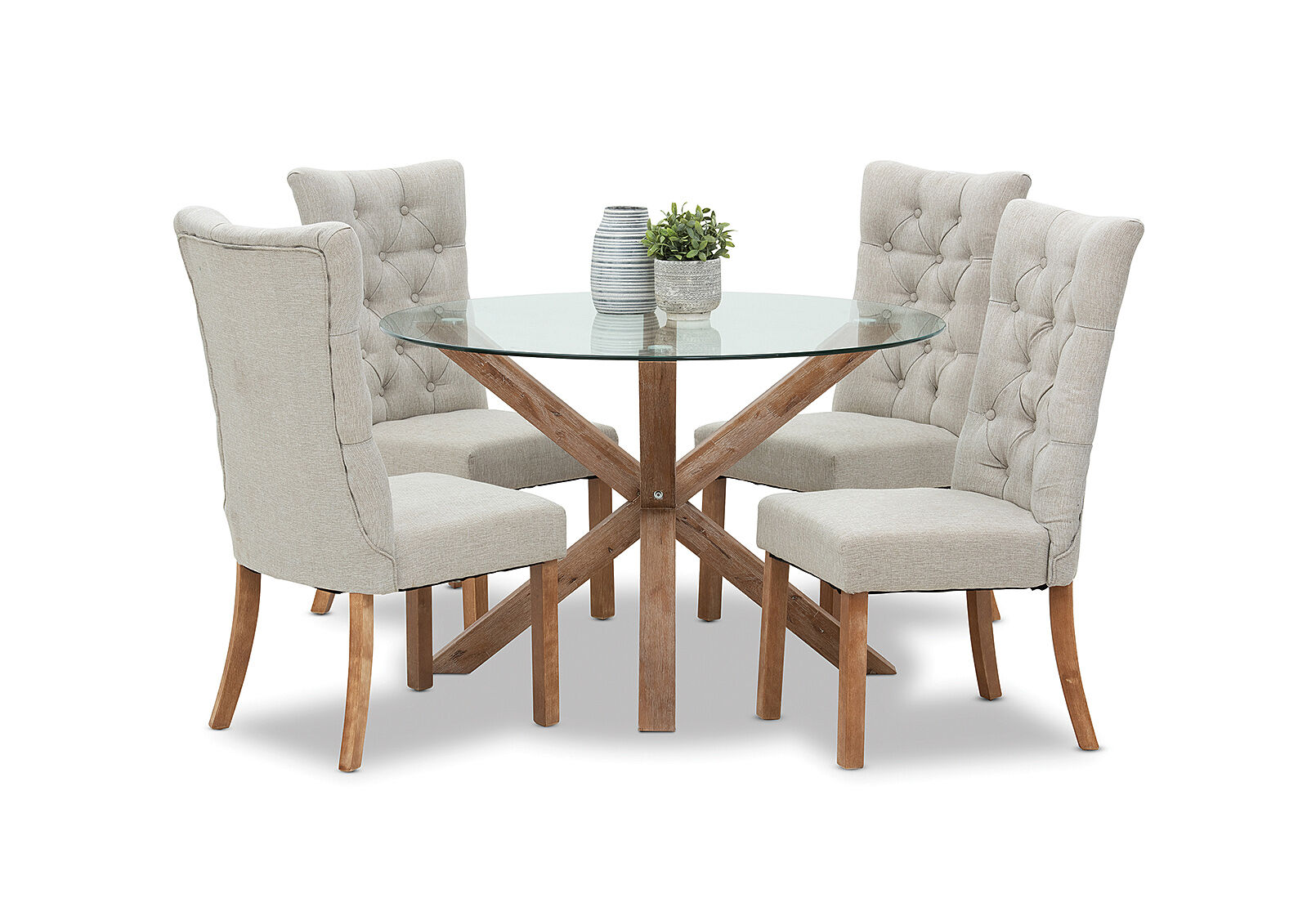 PROMENADE - 5 Piece Dining Suite with Nottingham Chairs PROMENADE